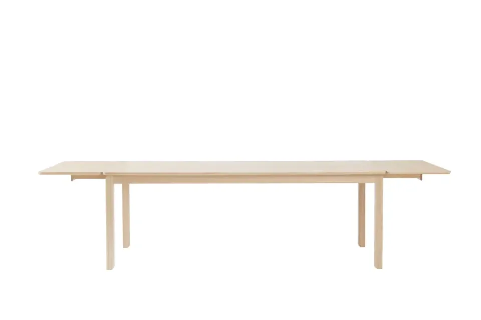 1898 Alfred dining table 90x220 cm, White pigmented oak Beige