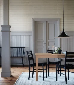 1898 Alfred dining table 90x220 cm, White pigmented oak Beige