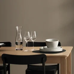 1898 Alfred dining table 90x220 cm, White pigmented oak Beige