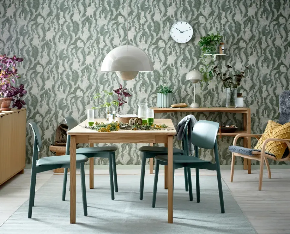 Dining Tables^1898 Alfred dining table 90x160 cm, White pigmented oak Beige
