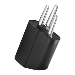 Georg Jensen Alfredo knife block, Stainless steel- Black