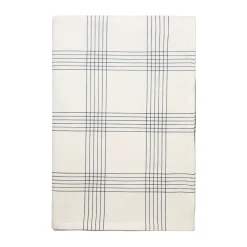 Outlet Broste Copenhagen Alice tablecloth, 160x200 cm, Black-Natural BlackBeige