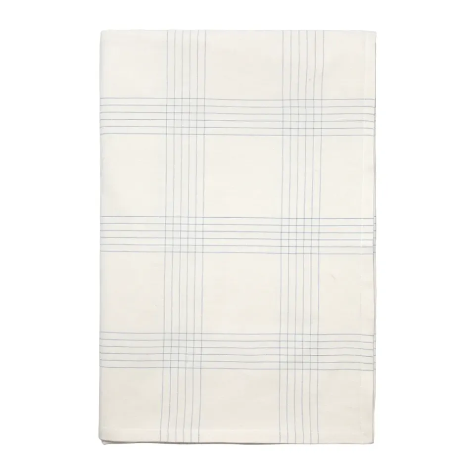 Sale Broste Copenhagen Alice tablecloth, 160x300 cm, Dusty blue-Natural BlueBeige