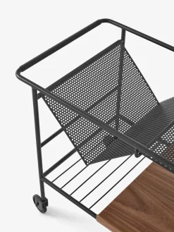 Sale &Tradition Alima storage trolley varnished walnut, Black & lacquered walnut BlackBrown
