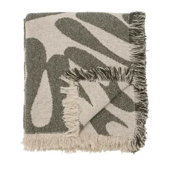 Cotton Blankets & Throws^Bloomingville Alk cotton throw 130x160 cm, Beige-green BeigeGreen