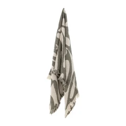 Cotton Blankets & Throws^Bloomingville Alk cotton throw 130x160 cm, Beige-green BeigeGreen
