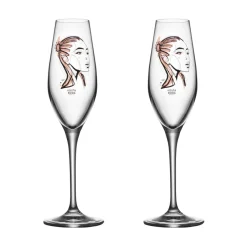 Kosta Boda All about you champagne glass 24 cl 2-pack, forever yours Transparent