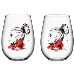 Sale Kosta Boda All about you glass 57 cl 2-pack, want you (red) Transparent