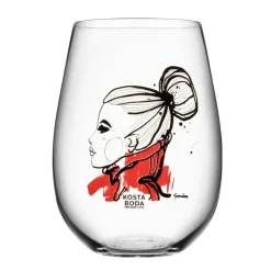 Sale Kosta Boda All about you glass 57 cl 2-pack, want you (red) Transparent
