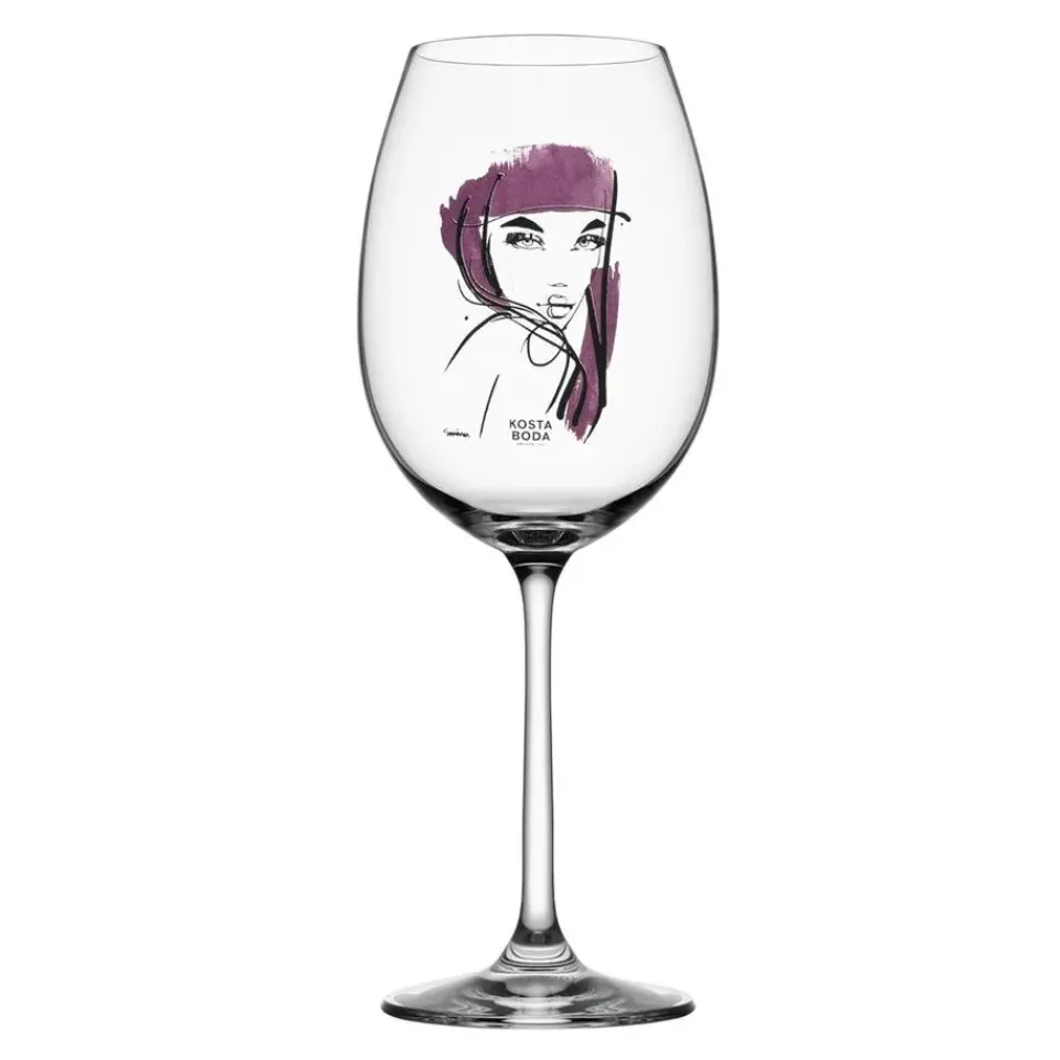 Hot Kosta Boda All about you wine glass 52 cl 2 pack, red Transparent