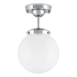 Globen Lighting Alley ceiling lamp IP44, Chrome Silver-coloured