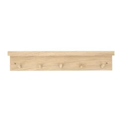 Clearance Scandi Living Alley coat rack with shelf, Oak Beige