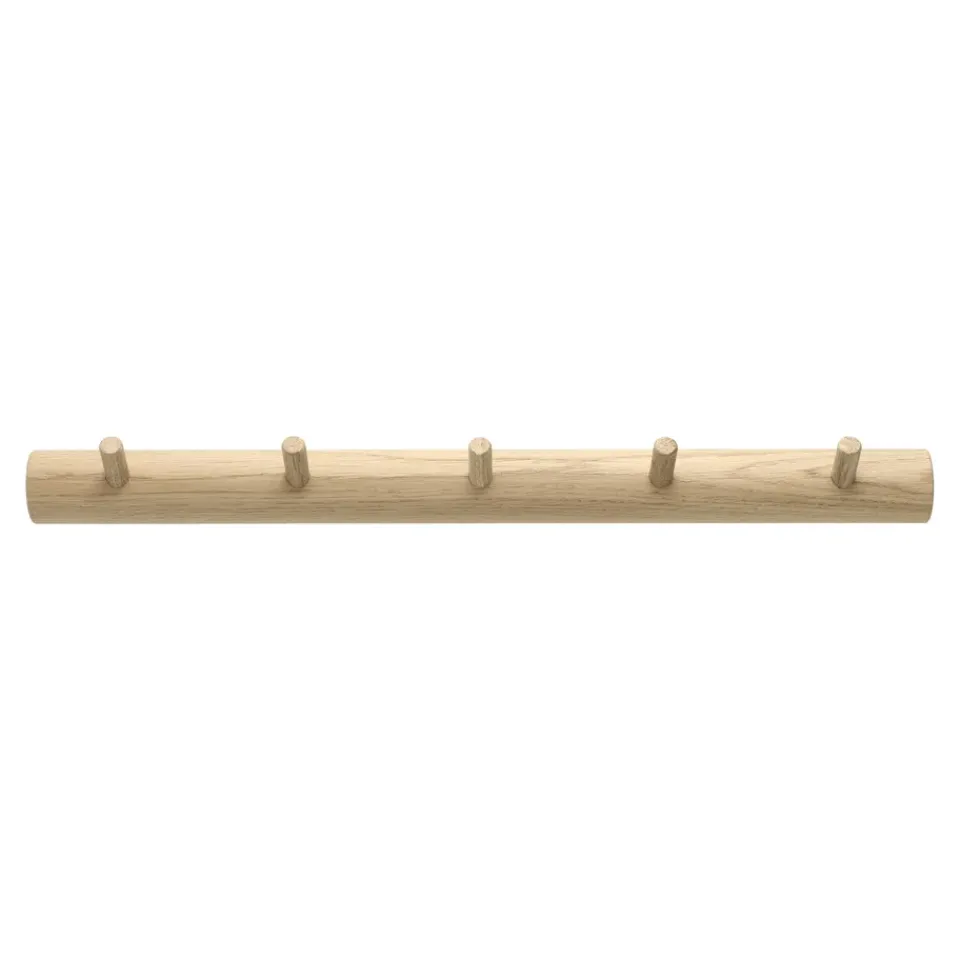 1898 Allsarp hook rack 5 hooks, Oak Beige