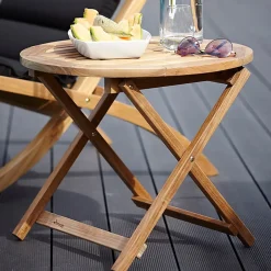 Table For Outdoor Use^Stockamöllan Alnö side table, Teak Brown
