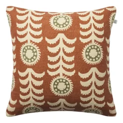 Cushion Covers^Chhatwal & Jonsson Alok cushion cover 50x50 cm, Terracotta-cactus green OrangeGreen