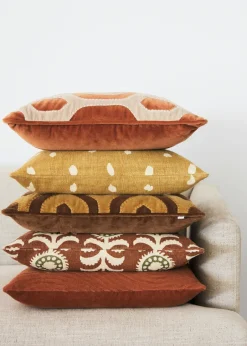 Cushion Covers^Chhatwal & Jonsson Alok cushion cover 50x50 cm, Terracotta-cactus green OrangeGreen