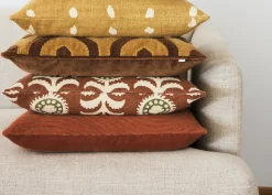 Cushion Covers^Chhatwal & Jonsson Alok cushion cover 50x50 cm, Terracotta-cactus green OrangeGreen