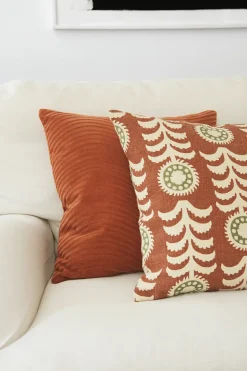 Cushion Covers^Chhatwal & Jonsson Alok cushion cover 50x50 cm, Terracotta-cactus green OrangeGreen