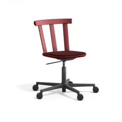 Best Stolab Alt chair swivel base upholste seat birch, Hallingdal 65-694 maroon-lingonberry 19 Red