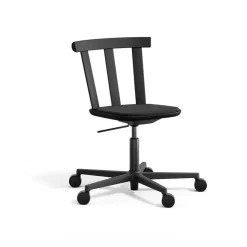 Online Stolab Alt chair swivel base upholstered seat oak, Hallingdal 65-180 -matte 99 Black