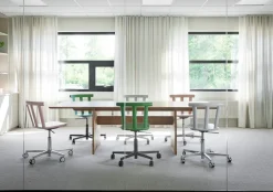 Office Chairs^Stolab Alt chair swivel base upholstered seat birch, Hallingdal 65-103 /beige-white 21 Grey