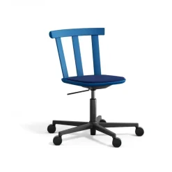 Online Stolab Alt chair swivel base upholstered seat birch, Hallingdal 65-754 -Baltic 28 Blue