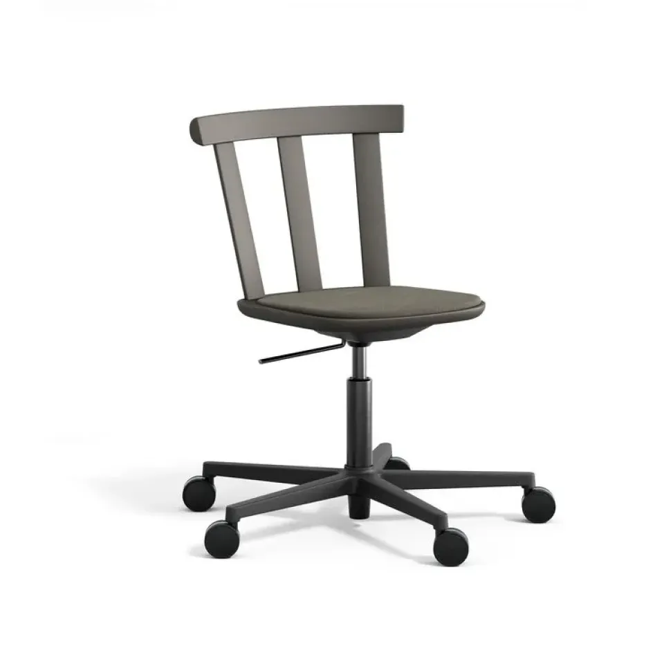 Office Chairs^Stolab Alt chair swivel base upholstered seat birch, Hallingdal 65-153 dark -dark 62 Grey