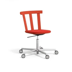 Office Chairs^Stolab Alt chair swivel base upholste seat birch, Vidar 4, 542 -strawberry 44 Red