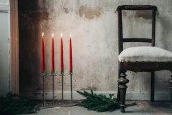 New Hilke Collection Alto candle sticks, Nickel-plated brass Silver-coloured