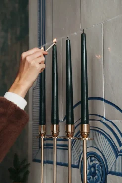 Advent Candle Holders^Hilke Collection Alto candle sticks, Solid brass Gold-coloured