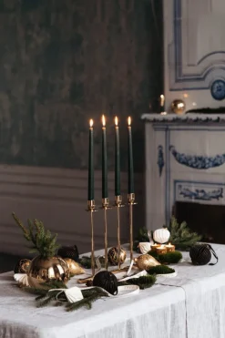 Advent Candle Holders^Hilke Collection Alto candle sticks, Solid brass Gold-coloured