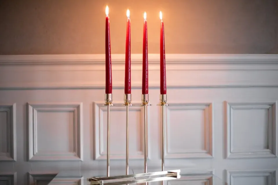 Advent Candle Holders^Hilke Collection Alto candle sticks, Solid brass Gold-coloured