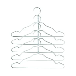 Clothes Racks, Coat Stands & Hangers|Clothes Racks, Coat Stands & Hangers^Nomess Copenhagen Alu hanger 5-pack, silver Silver-coloured