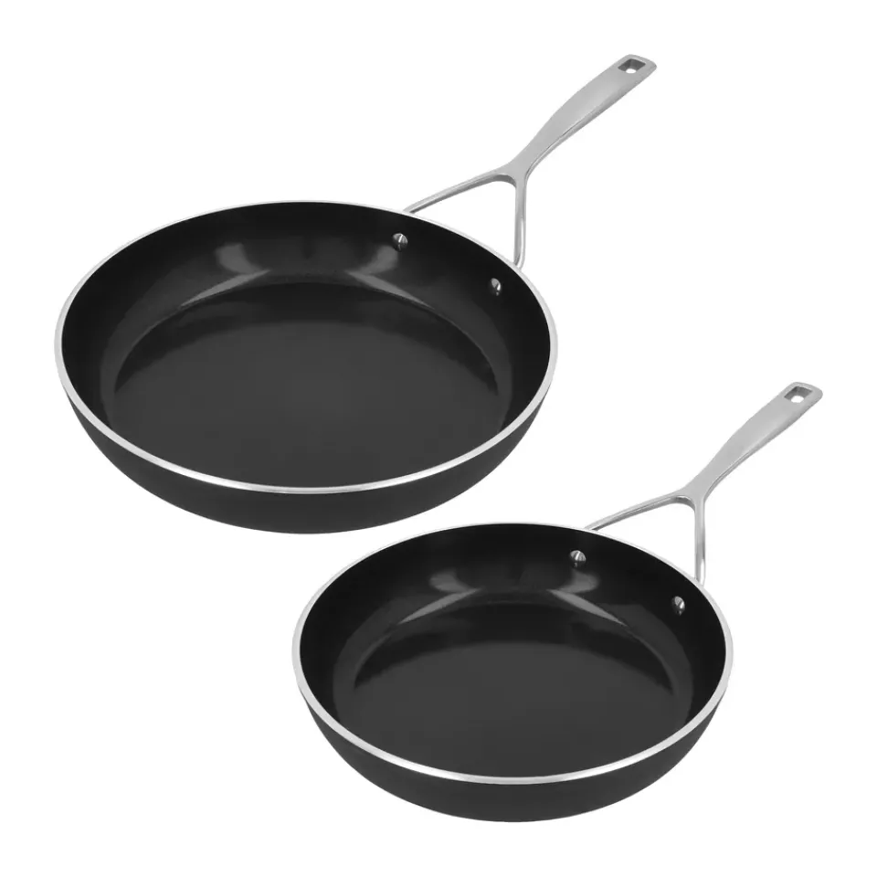 Saucepan Sets^Demeyere Alu Pro 5 Ceraforce frying pan set ceramic 5-ply, 2 pieces Silver-coloured