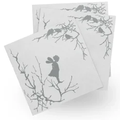 Hot Wik & Walsøe Alv paper napkins 20-pack, -grey White