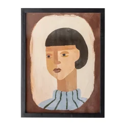 Sale Bloomingville Amanda illustration with frame 32x42 cm, Brown