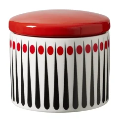 Storage Jars^Superliving Amanda jar, white-tomato 10 cm RedBlackWhite