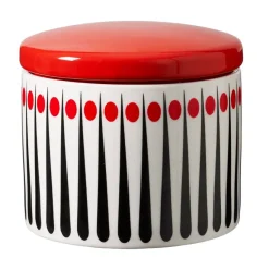 Storage Jars^Superliving Amanda jar, white-tomato 10 cm RedBlackWhite