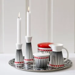 Storage Jars^Superliving Amanda jar, white-tomato 10 cm RedBlackWhite