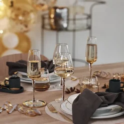 Champagne Glasses^Broste Copenhagen Amber champagne glass, 20 cl Yellow