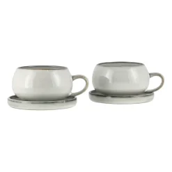 Teacups^Lene Bjerre Amera cup and saucer, sands White