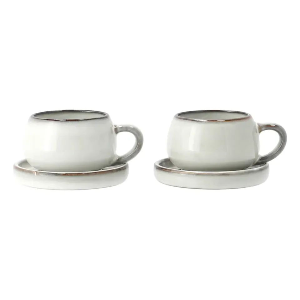 Glögg & Mulled Wine Mugs|Espresso Cups^Lene Bjerre Amera espressocup with saucer, sands White