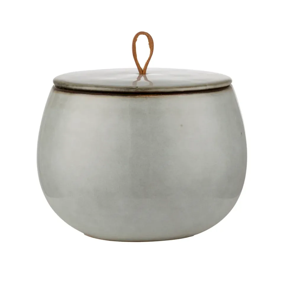 Storage Jars^Lene Bjerre Amera storage jar with lid, Ø13.5 cm Grey