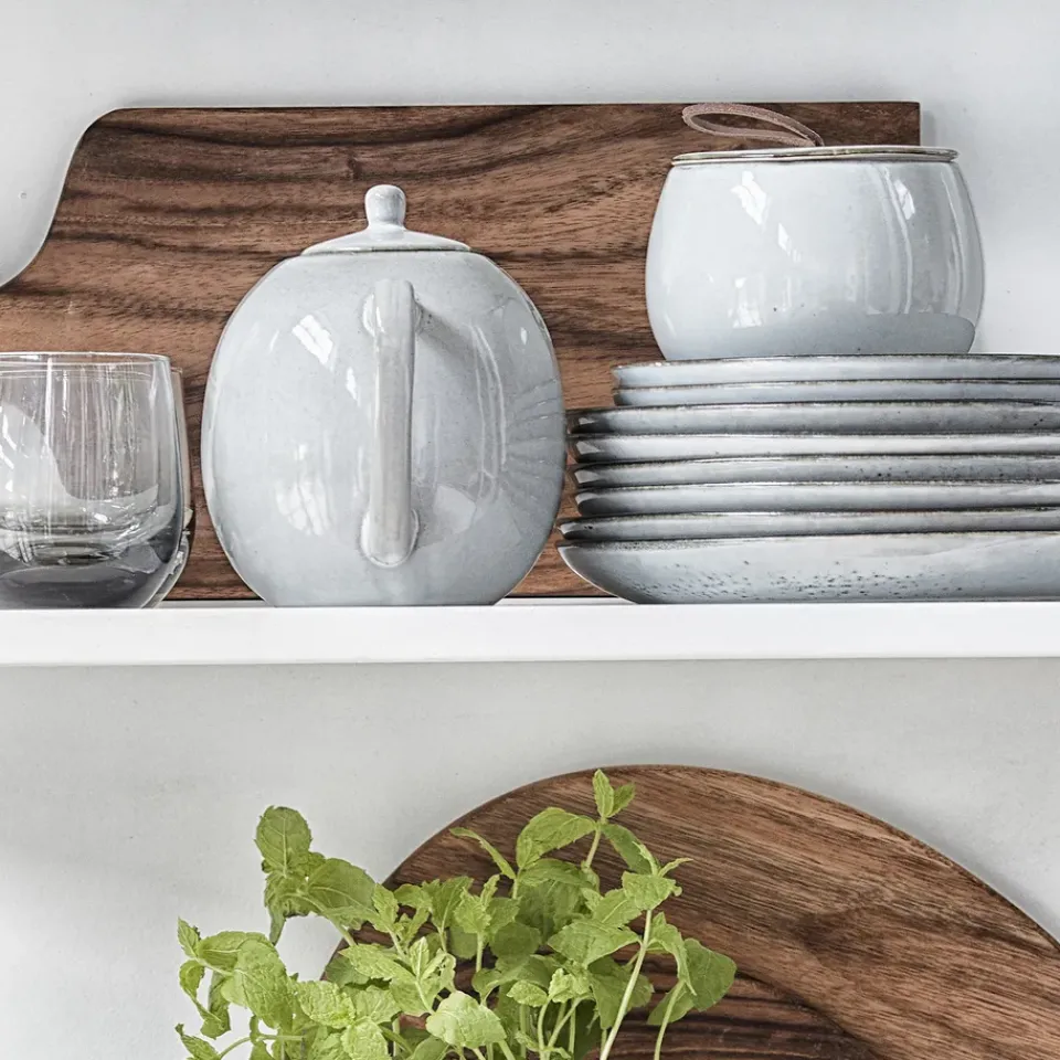 Storage Jars^Lene Bjerre Amera storage jar with lid, Ø13.5 cm Grey