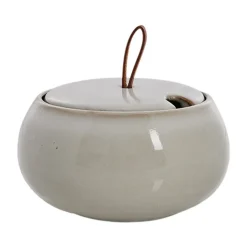 Hot Lene Bjerre Amera sugar bowl with lid Ø13 cm, sands White