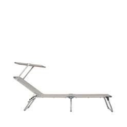 Seating^Fiam Amigo Top sun lounger, Fabric textaline taupe-aluminium frame-sunroof Beige