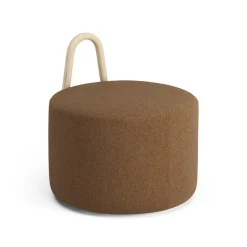 Sale Swedese Amstelle pouf medium with wheel box natural lacquer, Main Line Flax 15 Brown