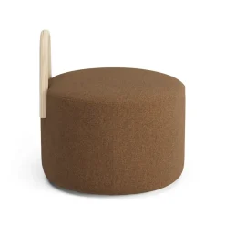 Sale Swedese Amstelle pouf medium with wheel box natural lacquer, Main Line Flax 15 Brown