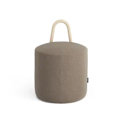 Sitting Poufs^Swedese Amstelle pouf small oak natural lacquer, Main Line Flax 23 Beige