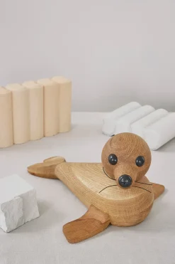 Sale Spring Copenhagen Anaana seal decoration 17 cm, Oak Beige